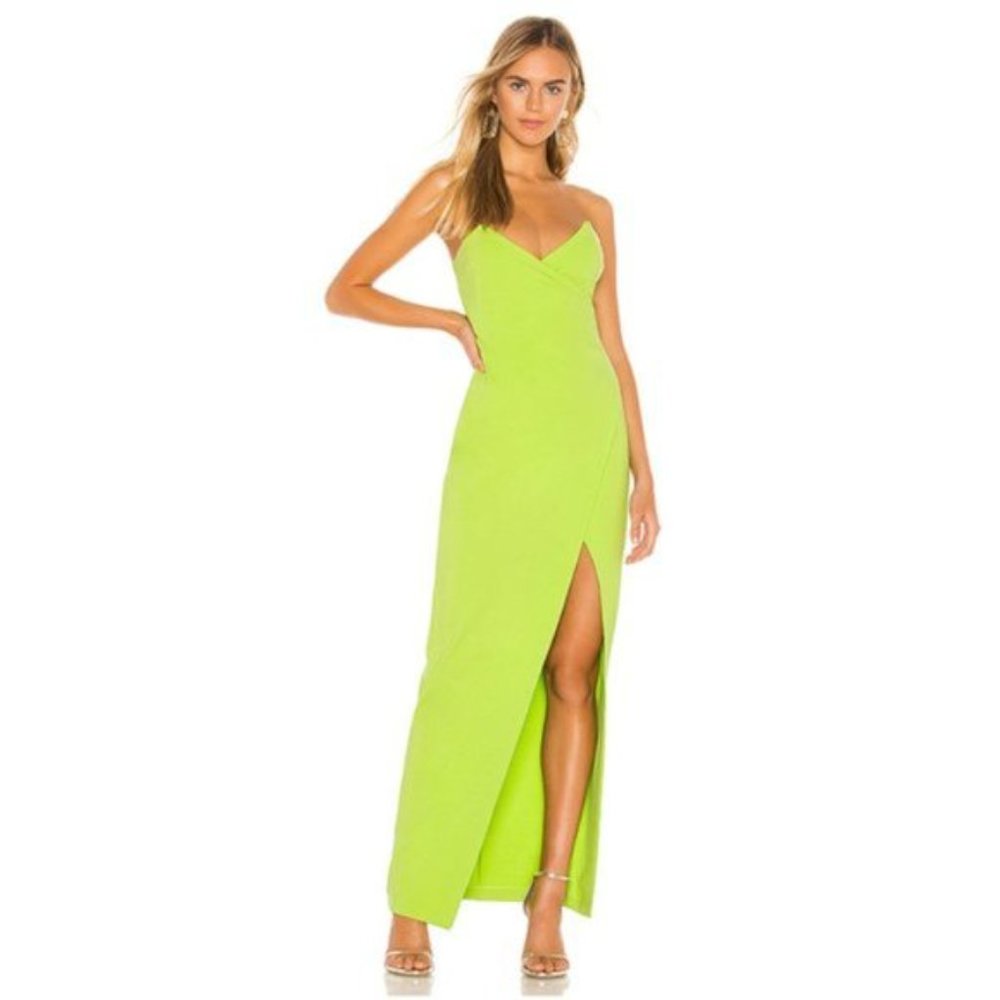Lovers + Friends Max Strapless Dress Oasis Green S